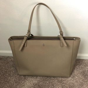 Taupe Tory Burch bag